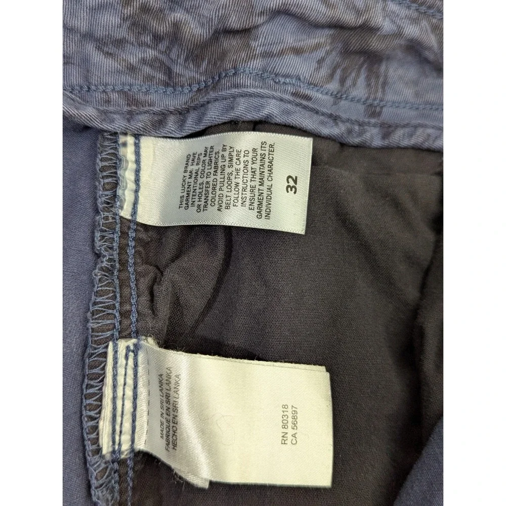 Lucky Brand Tropical Theme Chino Shorts Mens‎ 32 Blue Casual Golf Hike Outdoors
